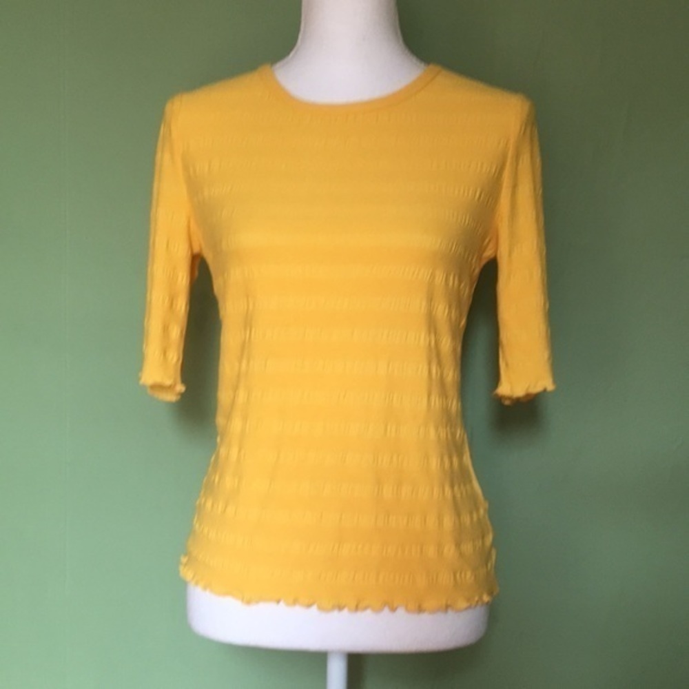 ELODIE YELLOW SHORT‎ SLEEVED TEE